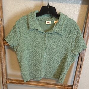 Levi’s Green Textured Women's Top